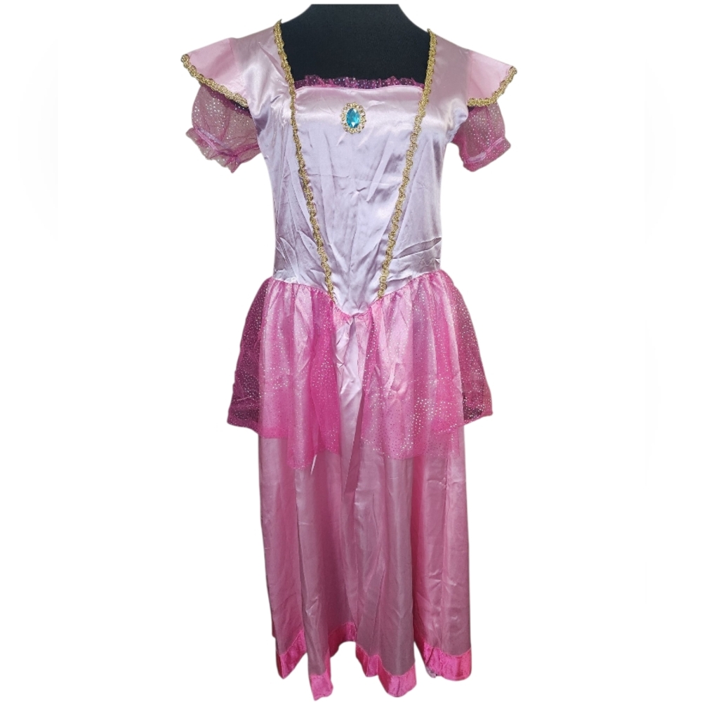 NWOT Womens L Princess Peach Dress Costume - Picture 2 of 11